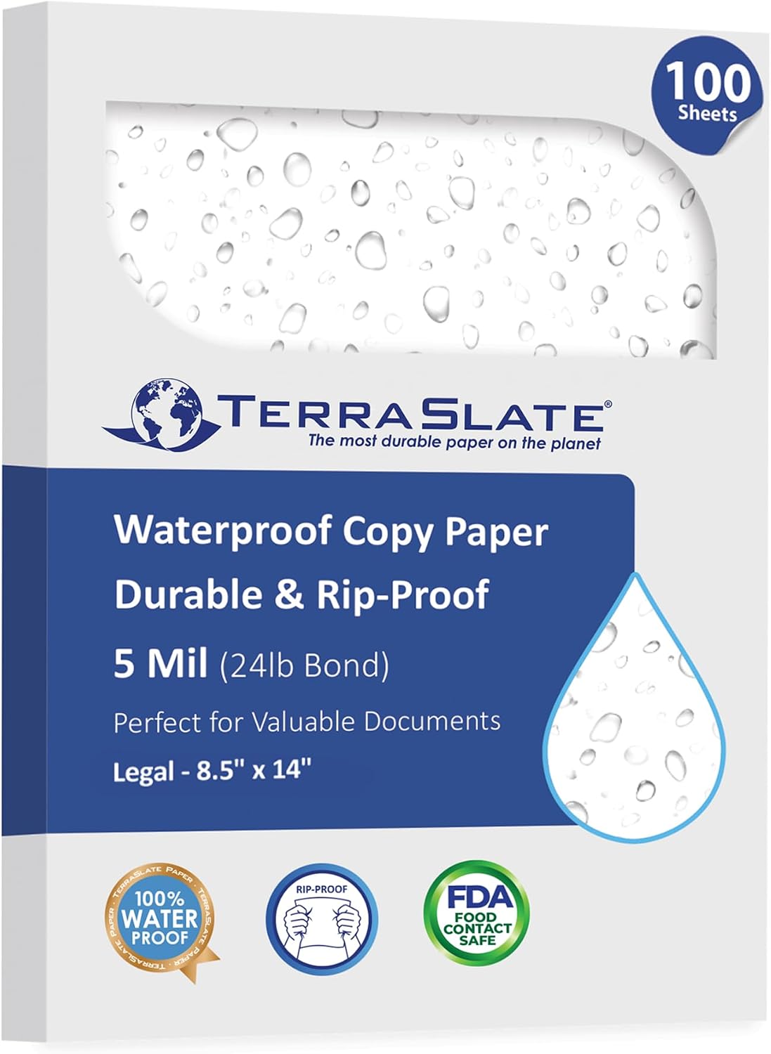 terraslate waterproof rip-proof paper, 5 mil 8.5" x, main product view