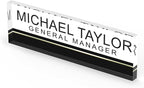 Artblox Personalized Office Desk Name Plate and Business Card Holder | Clear - Image 5