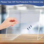 Wbtran Slanted Back Acrylic Sign Holder 6 x 4, Acrylic Stands - Image 5