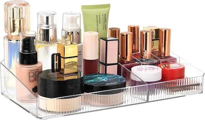 ZHIAI stackable storage drawers, acrylic storage rack, cosmetics and beauty by ZHIAI