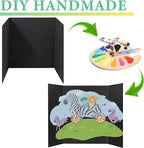 3-Pack Black Trifold Display Boards, 24 x 16 Inches Tri-Fold Corrugated - Image 4