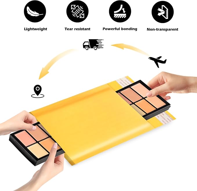 Ctarsthome 105Pack Yellow 3.5x5in Kraft Bubble Mailers Small Business Mailing - Image 6