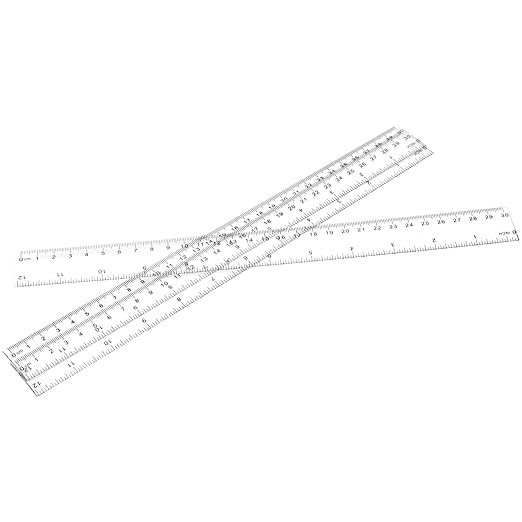 KEILEOHO 200 Pack 12 Inch Clear Plastic Ruler, Bulk Standard/Metric Straight - Image 7