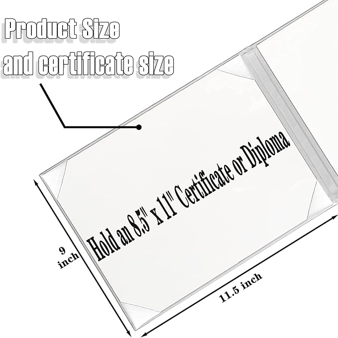 Happy Secret Diploma Cover 8.5"x 11" Diploma Holder Graduation Certificate - Image 2