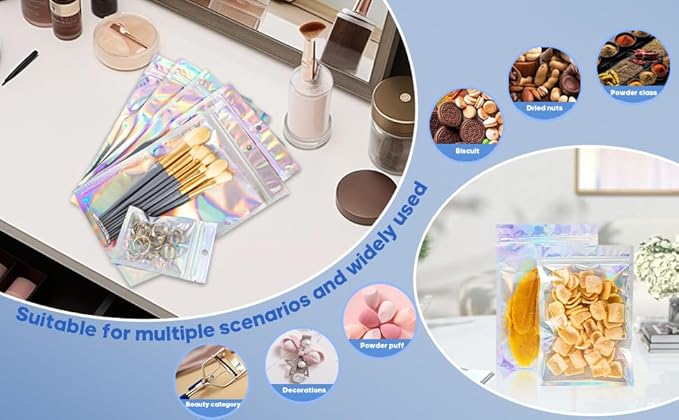 100pcs 6x9 inch Holographic Resealable Packaging Bags - Image 6