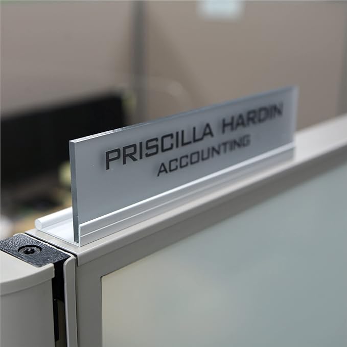 Printex Design - Personalized Office CUBICLE Name Plate & Sign. Modern Aluminum by PRINTEXDESIGN