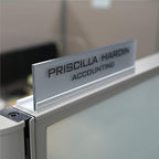 Printex Design - Personalized Office CUBICLE Name Plate & Sign. Modern Aluminum by PRINTEXDESIGN