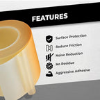 WOD SPT7A UHMW Polyethylene Transparent Film Slick Tape, 3/4 inch x 10 ft. - Image 3
