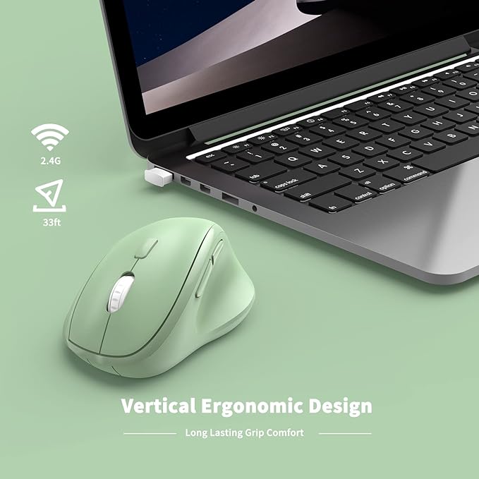 Ergonomic Wireless Mouse with USB Receiver - Image 6