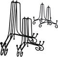 HENABLE 6PCS 3 Size Black Iron Plate Stands by HENABLE
