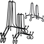 HENABLE 6PCS 3 Size Black Iron Plate Stands by HENABLE