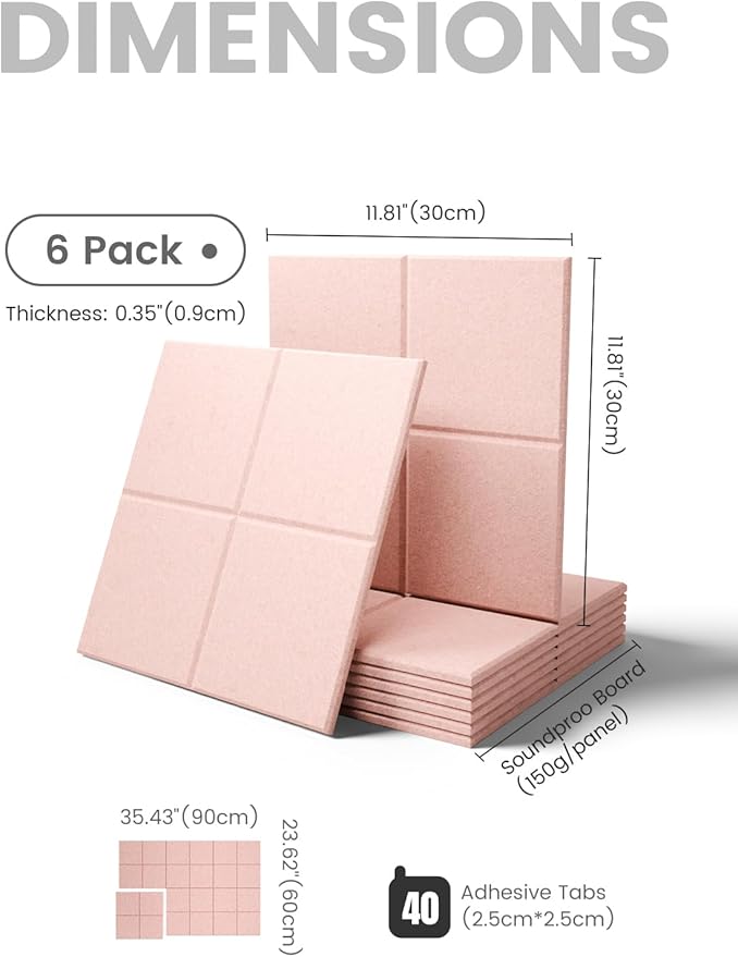 Fluxynara Large Felt Bulletin Board 36" x 24"Cork Board Alternative-6 Pack - Image 2