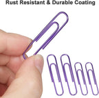 Vinaco Purple Paper Clips, Rustproof Coated Paper Clips - Image 3