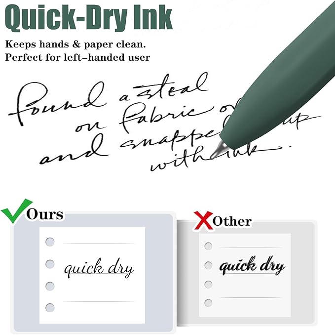 Piochoo Gel Pens, 0.5mm Fine Point Smooth Writing, High-End Series Retractable - Image 4
