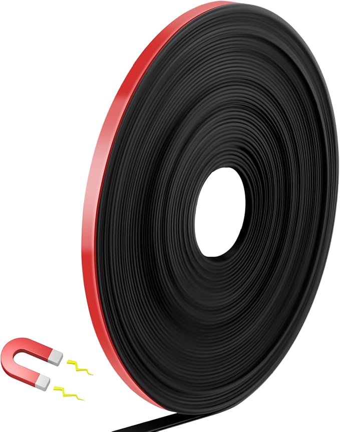 AmazingSpark Magnetic Tape Roll Thin Strips, 1/4 Inch x 33 Feet Magnetic Board by Unknown