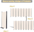 CHOSENM Room Divider, 8 Panel Folding Privacy Screens - Image 5