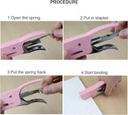 Aacehlh Small Hand-held Stapler Set, 15 Sheet Capacity, Includes 750Pcs Staples - Image 4