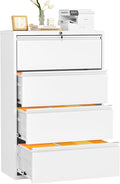 INTERGREAT 4 Drawer File Cabinet, Lateral File Cabinet by INTERGREAT