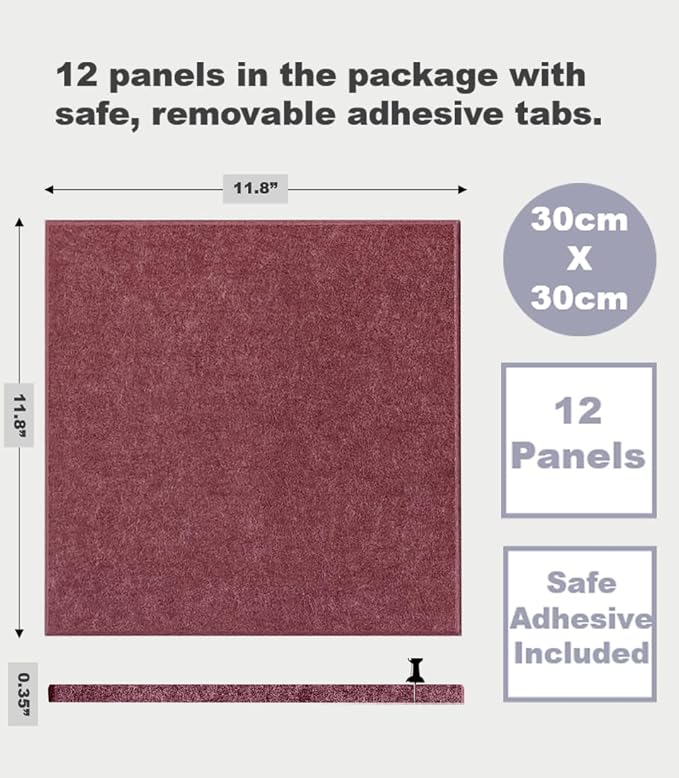 DECORITA Felt Wall Tiles | Large Cork Board Alternative | Aesthetic Felt - Image 4