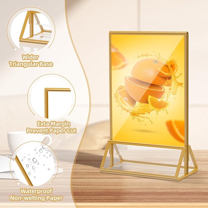 PPH-Sisy 12 Pack Acrylic Sign Holder 5x7, Acrylic Frames - Image 5