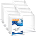 24 Pack Acrylic Sign Holder 8.5 x 11, Double-Sided Clear Sign Holder Plastic