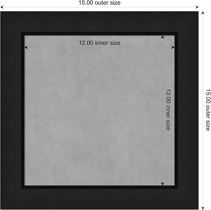 Amanti Art Black Framed Magnetic Board 15x15 X-Small Vision Board - Image 4