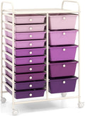 LDAILY 15 Drawer Rolling Storage Cart, Rolling Cart by LDAILY