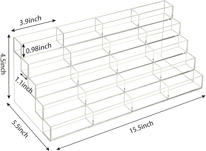 Vevitts 20 Slots Acrylic Business Card Holder - Image 2