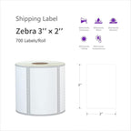 AveneMark 12 Rolls 3” X 2” Direct Thermal Labels - Image 2