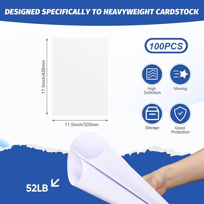 Gersoniel 100 Pcs Printer Paper 11 x 17 Inch Copy Paper 52 lb Glossy Paper - Image 2