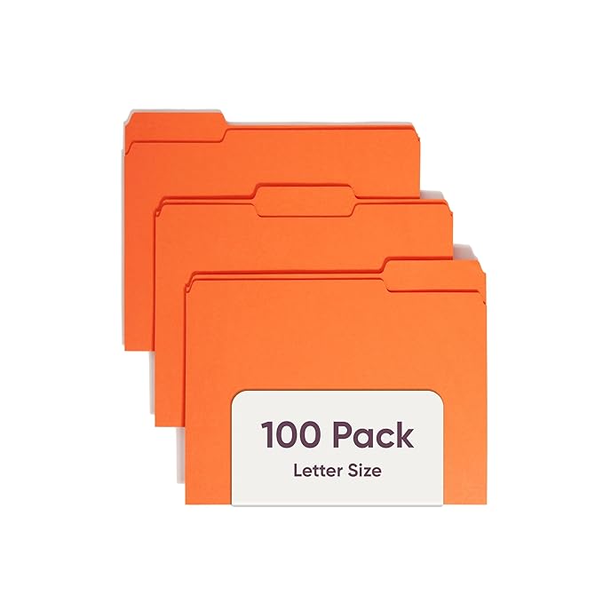Smead Colored File Folder, 1/3-Cut Tab, Letter Size, 100 per Box by SMEAD