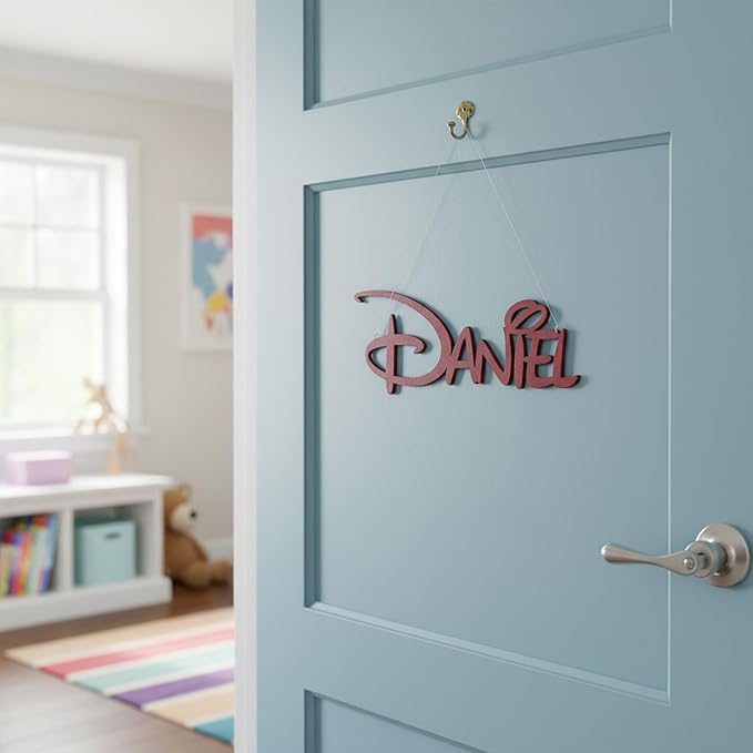 Personalized Wooden Name Sign Custom Wood Nursery Kids Room Wall Decor Plaque - Image 3