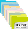 File Folder, RAZCC 150 Pack Colored File Folders, 1/3 Cut Tab File Folder by RAZCC