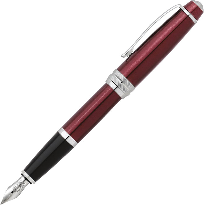 Cross Bailey Red Lacquer Medium Nib Fountain Pen, Black Ink