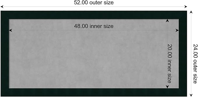 Amanti Art Black Framed Magnetic Board 24x52 Oversize Vision Board - Image 3