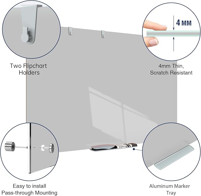 TSJ OFFICE Glass Dry-Erase Board - Image 3