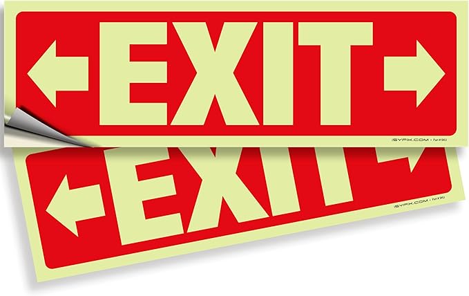 iSYFIX Exit Stickers Signs by iSYFIXPREMIUMSIGNS