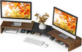 tavr dual monitor stand riser, wooden computer monitor, main product view