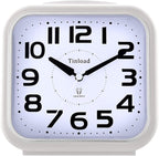 Tinload 5.5" Large Analog Alarm Clock Silent Non Ticking, Gentle Wake, Beep by Tinload