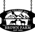 Custom Farmhouse Metal Sign | Personalized Last Name & Established Date Farm