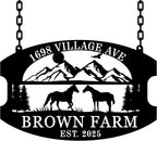 Custom Farmhouse Metal Sign | Personalized Last Name & Established Date Farm
