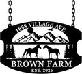 Custom Farmhouse Metal Sign | Personalized Last Name & Established Date Farm by HYTSIGN