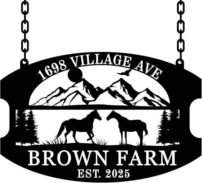Custom Farmhouse Metal Sign | Personalized Last Name & Established Date Farm by HYTSIGN