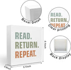 Librarian Gifts Library Desk Decor, Book Lovers Wood Box Sign, Librarian - Image 2