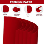 Cardstock 8.5 X 11, 80 Sheets Christmas Red Card Stock, 75lb/ 200gsm Copy Paper - Image 3