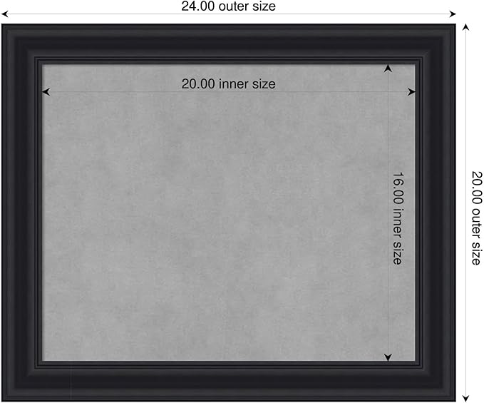 Amanti Art Black Framed Magnetic Board 20x24 Small Vision Board - Image 2