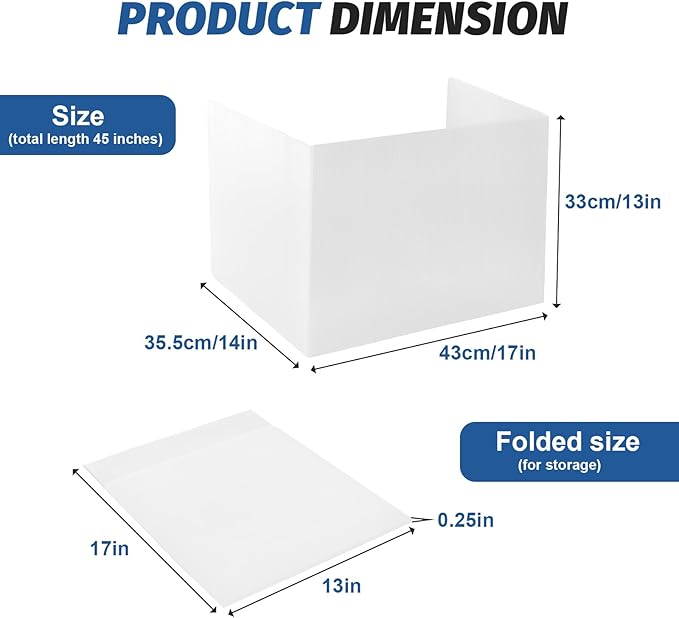 ZYINOZOC 12 Pack Desk Dividers for Students, 3-Fold Privacy Screens, Testing - Image 2
