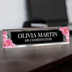 Signs ByLITA Floral Pattern Customized Nameplate | Midnight Bloom Personalized - Image 2