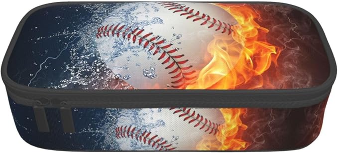 HKHEHOP Baseball Ball Pencil Case Big Capacity Storage Pencil Pouch Stationery - Image 9