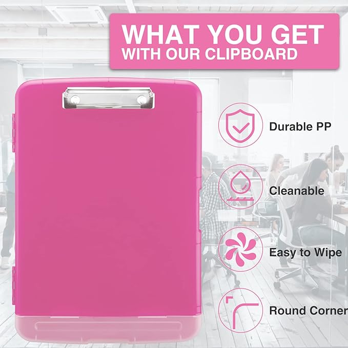 Sooez Clipboard with Storage, High Capacity Nursing Clip Board 8.5 x 11 with - Image 4